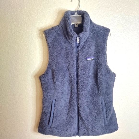 Patagonia los Gatos full zip fuzzy vest women's Sz L - Picture 1 of 5